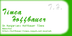 timea hoffbauer business card