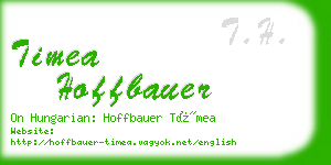 timea hoffbauer business card